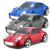 Sans fil 2, 4 GHz,  voiture de course en forme 3D de souris/souris optique USB 3 boutons 1000 DPI/CPI pour PC portable ordinateur de bureau