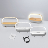 Sans fil charge veilleuse Support jouer musique rotatif support pour téléphone LED lampe de bureau tactile lumières 3 gradation lampe de chevet pour la maison table de chevet