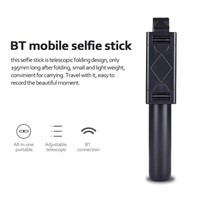 Sans fil pliable BT téléphone portable télécommande Selfie Stick intégré télescopique support de téléphone portable avec trépied