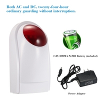 Sans fil Son Sirène Alarme Sirène Alarme Alarme Flash Alarme Extérieure Étanche Compatible avec 433 MHz Télécommande,  Capteur de Porte,  Détecteur PIR Système D