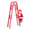 Santa Claus Escalade Échelle Somersault À Piles Monter et Descendre Échelle Double Escalade Père Noël Faire Un Sault Avec Musique Décor De Noël Ornements De Noël