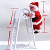 Santa Claus Escalade Échelle Somersault À Piles Monter et Descendre Échelle Double Escalade Père Noël Faire Un Sault Avec Musique Décor De Noël Ornements De Noël