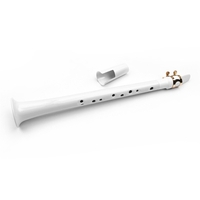 Sax de poche blanc Mini-saxophone portable Clé de C Petit Saxophone en plastique