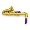 Saxophone enfants instruments de musique à vent saxophone or métallique ABS avec 8 touches de couleur