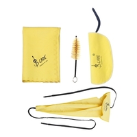 Saxophone Sax Nettoyage Care Kit 3pcs chiffon de nettoyage + embout buccal instrument de musique entretien outil