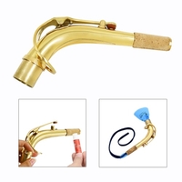 Saxophone Sax Sax Bend Neck Matériau en laiton 24, 5 mm avec chiffon de nettoyage Accessoire Saxophone à graisse en liège