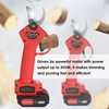 Sécateur électrique professionnel sans fil 16, 8 V Sécateur Coupe-branches de jardin et coupe-élagage avec une batterie rechargeable de 2000 mAh