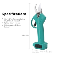 Sécateur électrique sans fil 21 V sécateur efficace arbre fruitier bonsa élagage Branches coupe outil d