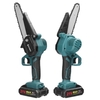Scies à chaîne électriques portatives de 21V 6pouce,  rechargeables Petite sciure à bois Outil de travail du bois à une seule main