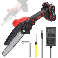 Scies électriques portatives de 6 pouces de 21V Broussailleuse à chaîne à bois Moteur à une seule main pour verger de jardin