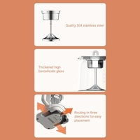 SCISHARE Bouilloire électrique Bouilloire à thé en verre Machine à thé intelligente avec 4 programmes de brassage / Mode Boling 700W / Contrôle de température à 6 niveaux / Infuseur amovible sans BPA 1L 220V