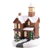 Scène de Noël Maisons de construction Maison avec lumière LED chaude Cadeau Ornamnet de Noël à piles