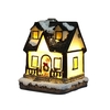 Scène de Noël Maisons de construction Maison avec lumière LED chaude Cadeau Ornamnet de Noël à piles
