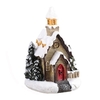 Scène de Noël Maisons de construction Maison avec lumière LED chaude Cadeau Ornamnet de Noël à piles