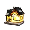 Scène de Noël Maisons de construction Maison avec lumière LED chaude Cadeau Ornamnet de Noël à piles