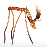Sculpture Bow Head Moose Tooarts Fer Sculpture Accueil Décoration Artisanat Métal animal