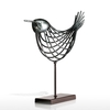 Sculpture de fil de fer Oiseau Tooarts Métal Décoration créative Sculpture Oiseau