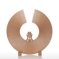 Sculpture Tomfeel Fortune Cat Résine Art Moderne Intérieur Décor Statue Figurine Ornement