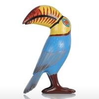 Sculpture Tooarts Big Mouth Toucan Résine oiseaux en fibre de verre ornement intérieur Decor Statue Figurine Résumé Exaggerate Art Moderne