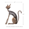 Sculpture Tooarts Métal Fer Art Cat Spring Cat Artisanat Artisanat Décoration Meubles Ornements