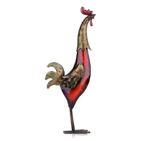 sculpture TOOARTS métal Multicolor articles fer coq d