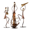 Sculpture Tribe Druming Man Tooarts Fer Sculpture Accueil Décoration Artisanat Métal animal