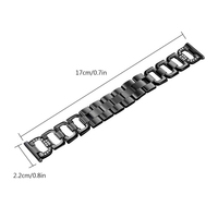 SDXHJ013 Bracelet de montre Fitbit Bracelet en acier inoxydable Lien en métal Bracelet de remplacement du bracelet pour Fitbit Versa Accessoires D Liens avec strass