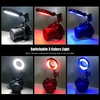 Sea Frogs SL-108 Portable Etanche LED Caméra Vidéo Anneau Lumière Flash Lumière Lampe Remplissez-la Luminosité Réglable Température De Couleur 7500K Max. Profondeur de plongée 40 mètres pour appareils photo Boîtier étanche avec interface filet
