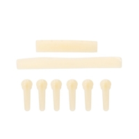 Selle en os de guitare Martin 6 cordes écrou en os pré-fendu et kit de broches de pont 6 pièces pour guitare électrique acoustique