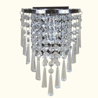 Semi circulaire mur lumière éclairage de lampe en cristal pour salon chambre 110-120V