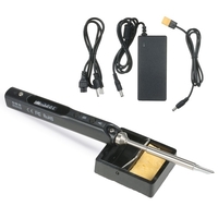 SEQURE Mini fer à souder électrique avec affichage numérique LED Kit de fer à souder intelligent avec adaptateur d