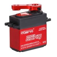 Servo numérique 25KG avec bras servo 25T IP66 étanche en cuivre à couple élevé 180 angle de fonctionnement