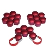 Set de 20pcs Universal 17mm Chrome Plastic Nut Car Wheel Covers Caps Bolt