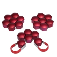 Set de 20pcs Universal 17mm Chrome Plastic Nut Car Wheel Covers Caps Bolt