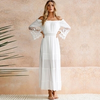 Sexy Femmes Maxi Long Dress Off l