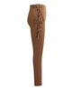 Sexy Women Side Lace Up Pantalons Haute taille Criss Cross Skinny Tight Pantalons crayons Bandage Pantalons Café / Noir
