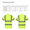 SFVest Chemise de sécurité réfléchissante avec gilet réfléchissant Vêtements de travail respirants Sécurité T-shirt réfléchissant Vêtements de travail Polo de sécurité