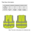 SFVest Gilet de sécurité réfléchissant Gilet réfléchissant Multi poches Vêtements de travail Sécurité Vêtements de travail Jour Nuit Moto Vélo Avertissement Sécurité Gilet