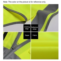 SFVest Gilet de sécurité réfléchissant Gilet réfléchissant Multi poches Vêtements de travail Sécurité Vêtements de travail Jour Nuit Moto Vélo Avertissement Sécurité Gilet