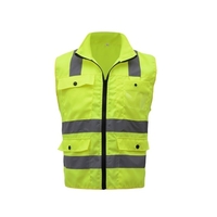 SFVest Gilet de sécurité réfléchissant Gilet réfléchissant Multi poches Vêtements de travail Sécurité Vêtements de travail Jour Nuit Moto Vélo Avertissement Sécurité Gilet