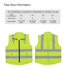SFVest Gilet de sécurité réfléchissant Gilet réfléchissant Multi poches Vêtements de travail Sécurité Vêtements de travail Jour Nuit Moto Vélo Avertissement Sécurité Gilet