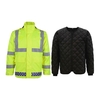 SFVest Haute Visibilité Réfléchissante Imperméable Étanche Veste De Pluie Vêtements De Pluie Manteau Lumineux De Sécurité Imperméable En Plein Air La Police De La Circulation Randonnée Randonnée Équitation Avertissement Sécurité Hiver Détac