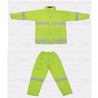 SFVest Haute Visibilité Vêtements de pluie réfléchissants Costume Lumineux Sécurité Imperméable Costume De Plein Air Randonnée Randonnée Équitation Hommes et Femmes Imperméable Oxford Tissu Revêtement