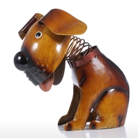 Shakes Head Puppy Iron Handmade Spring Wire Puppy Figurine