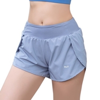 Short de course 2 en 1 pour femme à séchage rapide Sport Active Workout Gym Yoga Short avec poche