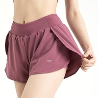 Short de course 2 en 1 pour femme à séchage rapide Sport Active Workout Gym Yoga Short avec poche