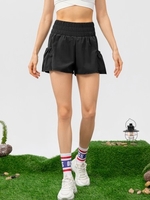 Short de course 2-en-1 pour femme avec poches Short de sport