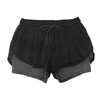 Short de sport 2 en 1 respirant à séchage rapide élastique taille haute avec cordon de course Short de yoga