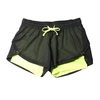 Short de sport 2 en 1 respirant à séchage rapide élastique taille haute avec cordon de course Short de yoga