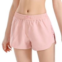 Short de sport pour femme 2 en 1 avec taille élastique en maille à séchage rapide Fitness Gym Workout Compression Yoga Pantalon court